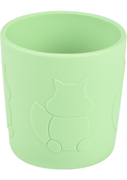 Silikon Beslenme Seti Mama Tabağı, Kase, Emzik Kılıfı, Pipet, Önlük, Çatal-kaşık, Bardak / Yeşil