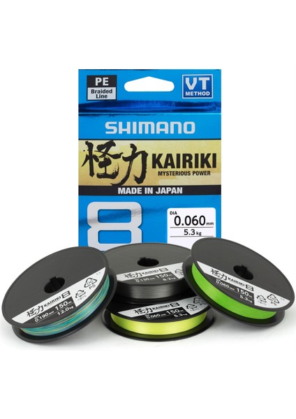 Kairiki 8b Steel Grey 150M Ip Misina Kalınlık (Mm) : 0,10MM