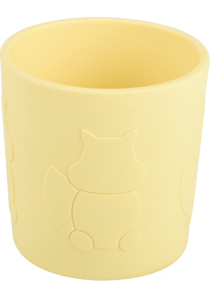 Silikon Beslenme Seti Mama Tabağı, Kase, Pipet, Emzik Kılıfı, Çatal Ve Kaşık, Düz Bardak/sarı