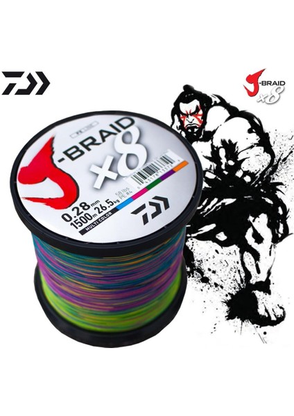 J-Braid 8b Multicolor 1500M Ip Misina Kalınlık (Mm) : 0,42MM