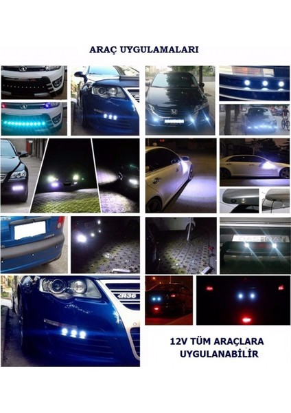 LED Lamba Ayna Altı Kartal Göz 12V 23 mm Buz Mavi 2 Li BR4621024 fiyatları