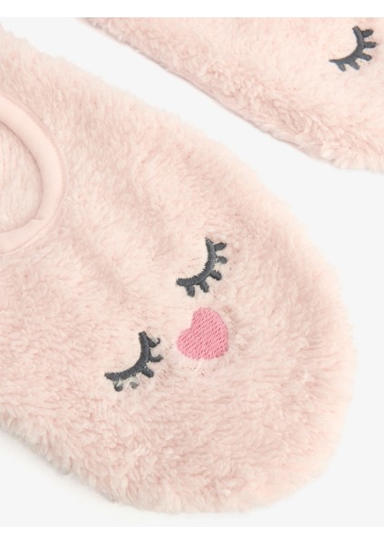 Açık Pembe Sleepy Çizgili Nakışlı Ev Çetiği fırsatları