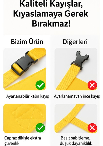 Taşınabilir Güvenli Mama Sandalyesi - Aibar Marka, Sarı Renk fırsatları