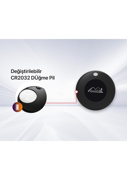 Lifetag-Apple Uyumlu-Apple Mfı Lisanslı-Akıllı Takip Cihazı - Siyah 4'lü Paket (Sadece Apple ile Uyumludur)