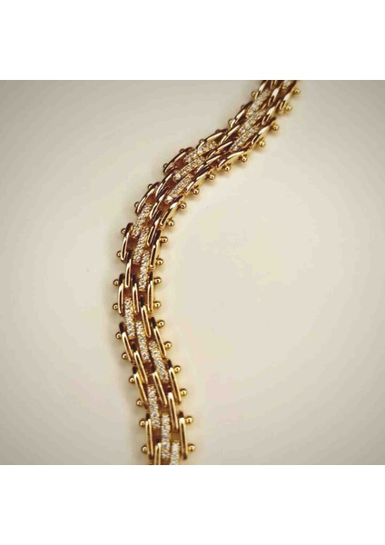 Xuping Zirkon Taşlı Kuyumcu Işçiliğinde Bileklik