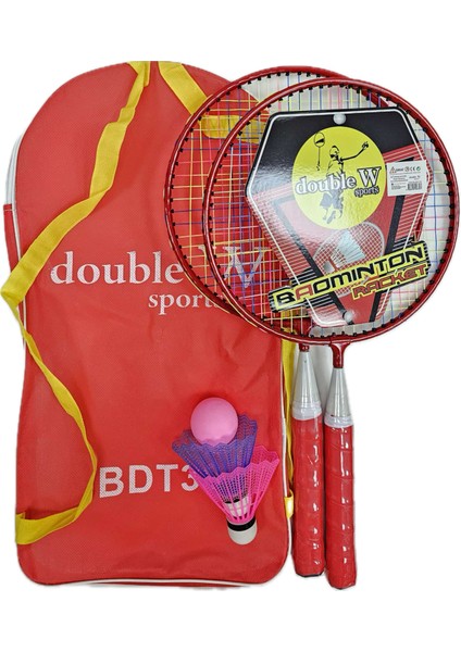 Çatalı Badminton Seti Çocuk Badminton Raket Seti 2 Raket + 3 Top Deniz Plaj Sahil