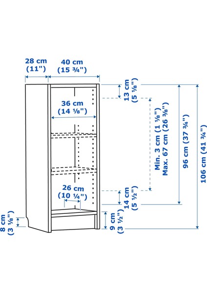 Bılly Kitaplık 40 x 28 x 106 cm Meşe Görünümlü Ayarlanabilir Raflı fırsatları