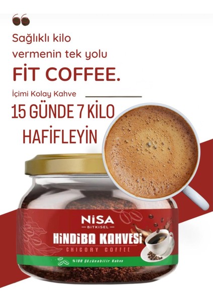 Inülin ve Bromelain Kara Hindiba Zayıflama Coffee 1 Aylık - (60 Kullanımlık) Net 100 gr