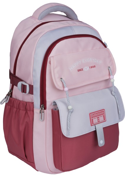 Yeni Sezon, Kalemlikli, Pembe-Kırmızı Ithal Premium Okul Sırt Çantası (1515) modelleri