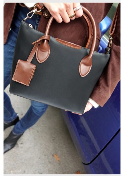 Siyah Taba El Ve Omuz Çantası Retro Vintage Suya Dayanıklı Niş Tasarım Çapraz Askılı Çanta 265