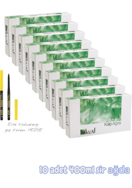 Kalıp Ağda Azulen 400 ml 10 Adet + Elite Kahverengi Göz Kalemi Hediye