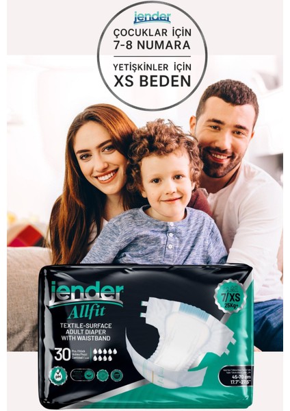 All Fit Xs Bel Bantlı Bez - Bebek ve Yetişkinlere Özel Beden 30'lu modelleri