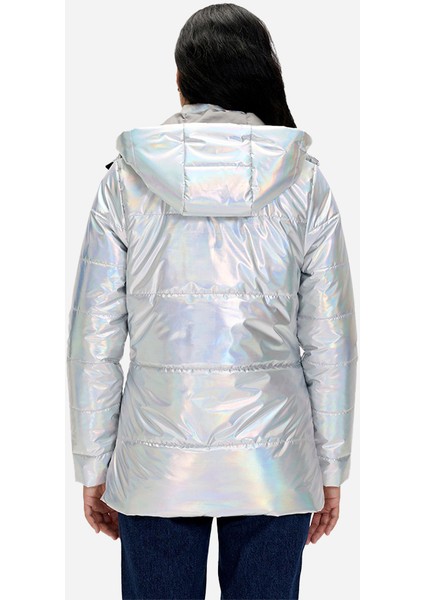 Jolene Gümüş Gri Puffer Mont fırsatları