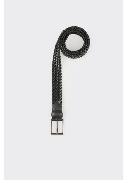 Siyah Deri Erkek Kemer