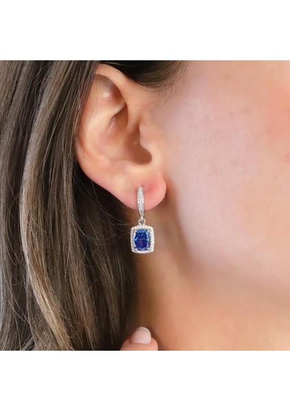 Tanzanit Icecut Taşlı Gümüş Set modelleri