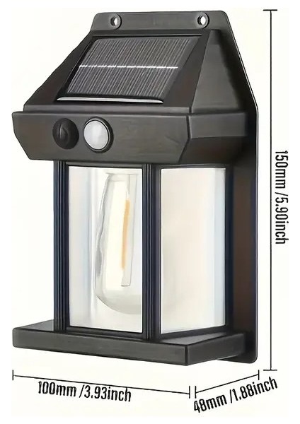 HB-700 Model Dekoratif Güneş Enerjili Bahçe LED Ampül Hareket Sensörlü Bahçe LED Su Geçirmez 3 Mod'lu Solar Duvar LED fırsatları