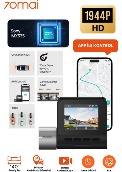 A500 S Pro Plus Dahili Gps Araç Kamerası