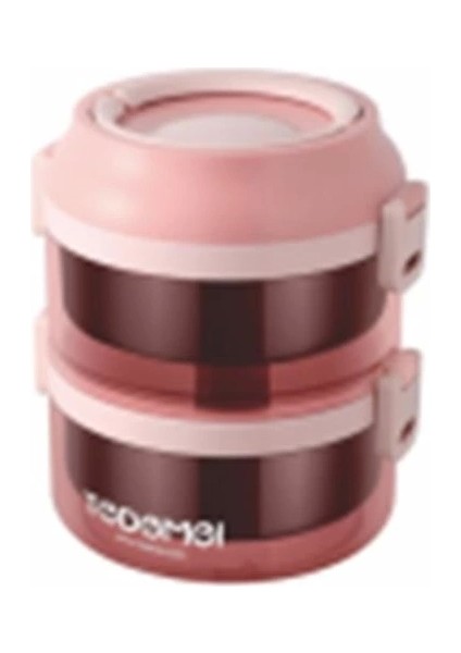 2 Katlı Paslanmaz Çelik Sızdırmaz Saklama Kabı Beslenme Kabı 1,6 Lt. Pembe Ithal Ürün fiyatları