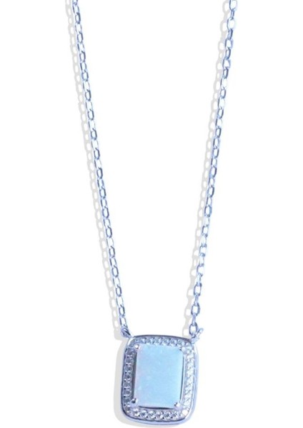 Baget Opal Taşlı Gümüş Kolye fırsatları