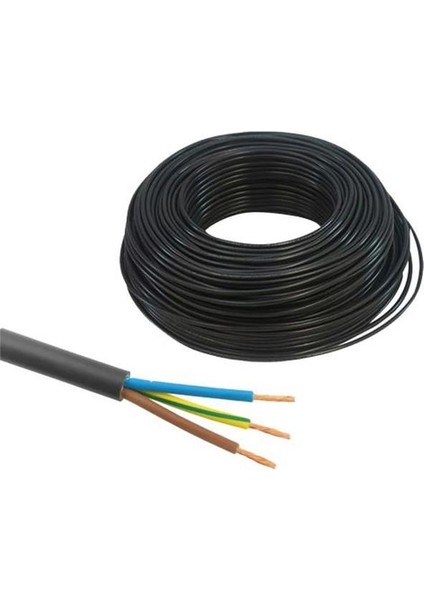 Cca Ttr Kablo 3x2,5mm Siyah 100 mt
