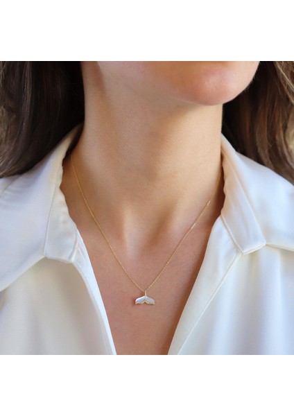 Kuyruklu Sedef Gold Gümüş Kolye fiyatları