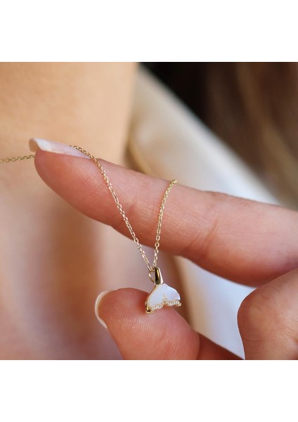 Kuyruklu Sedef Gold Gümüş Kolye fırsatları