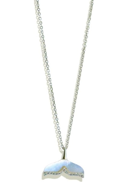 Kuyruklu Sedef Gold Gümüş Kolye indirimleri