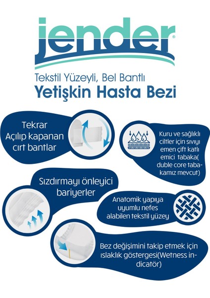Bel Bantlı Hasta Bezi XXL 20'li 6 Paket modelleri