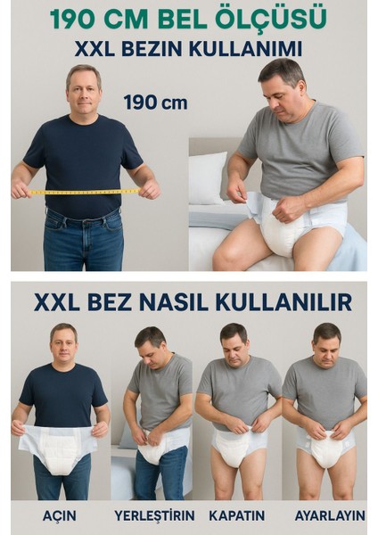 Bel Bantlı Hasta Bezi XXL 20'li 3 Paket fırsatları
