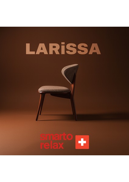 Larisa 2’li Sandalye — Ahşap Ayaklı, KahverengI modelleri
