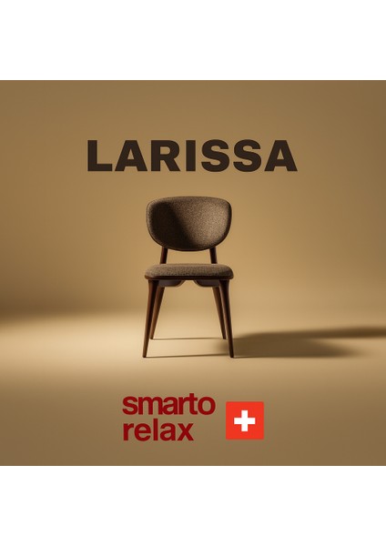 Larisa 2’li Sandalye — Ahşap Ayaklı, KahverengI fırsatları