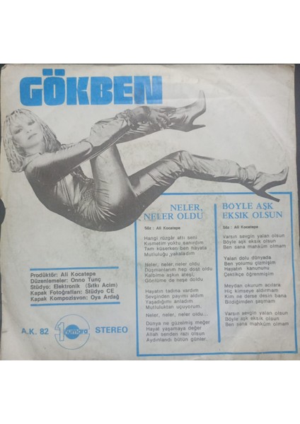Gökben – Böyle Aşk Eksik Olsun 1977 Tr Baskı 45 Lik fiyatları