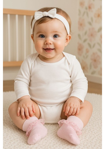 Organik Pamuk Kız Bebek Tüllü Çorap 3'lü Set fiyatları