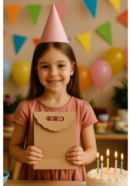 El Geçme Kraft Çanta, Hediye, Alışveriş, Butik, Parti ve Paketleme Çantası, 12 X 17 Cm, 25 Adet indirimleri