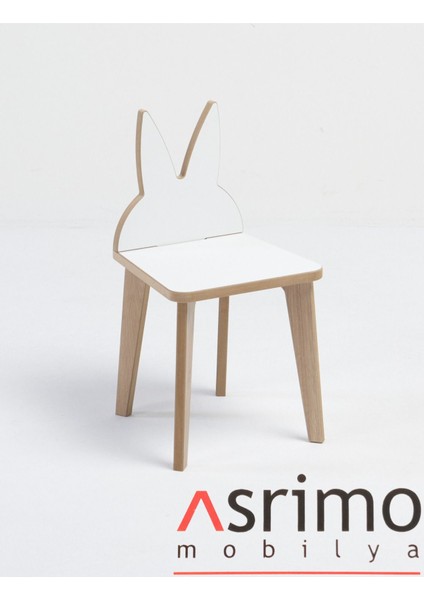Ahşap Çocuk Aktivite Sandalyesi - Tavşan Sandalye