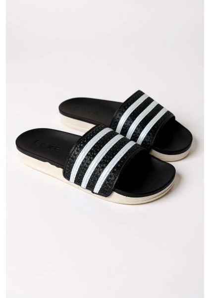 Alb 15054 Günlük Erkek Plaj Havuz Bahçe Yazlık Sokak Çizgili Terlik