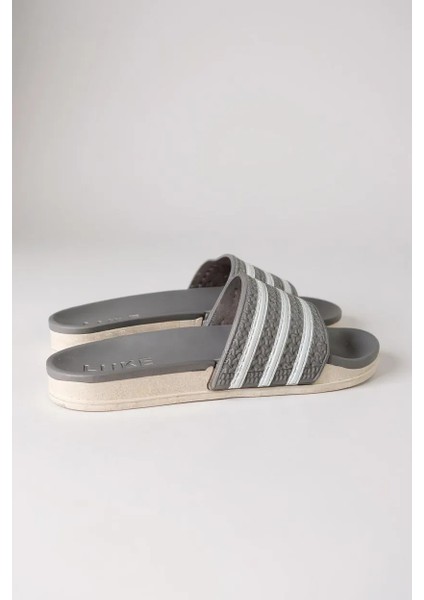 Alb 15054 Günlük Erkek Plaj Havuz Bahçe Yazlık Sokak Çizgili Terlik fiyatları