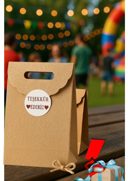 El Geçme Kraft Çanta, Hediye, Alışveriş, Butik, Parti ve Paketleme Çantası, 30X40X14 Cm, 10 Adet indirimleri