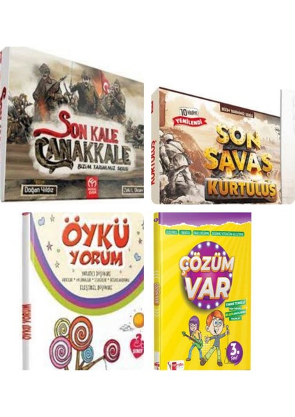 3. ve 4.sınıflar Son Kale Çanakkale ve Son Savaş Kurtuluş Hikaye Seti ve Öykü Yorum- Çözüm Var