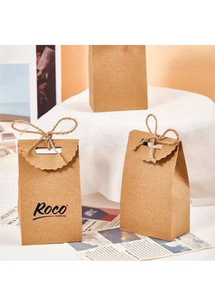 El Geçme Kraft Çanta, Hediye, Alışveriş, Butik, Parti ve Paketleme Çantası, 9X13 Cm, 25 Adet fırsatları