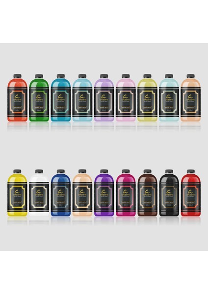 Akrilik Boya Seti - Tüm Renkler 18 Renk x 500ML + Fırça Hediyeli modelleri