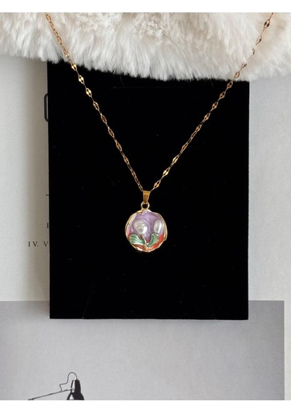 Lila Inci Luxury Çelik Kolye fiyatları