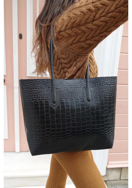 Siyah Kadın Retro Shopper El Ve Omuz Çanta 264 fiyatları