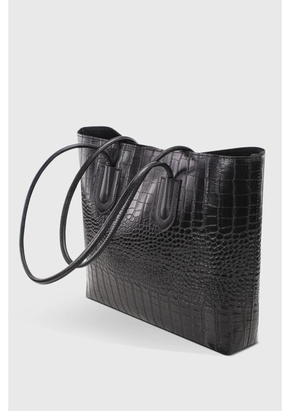 Siyah Kadın Retro Shopper El Ve Omuz Çanta 264