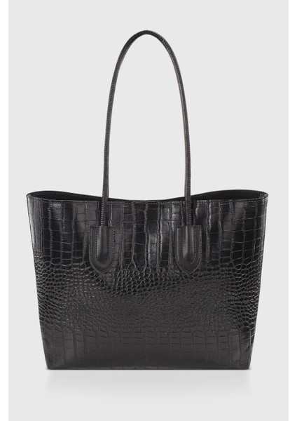 Siyah Kadın Retro Shopper El Ve Omuz Çanta 264