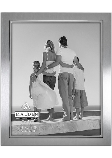 International Designs Uptown Mat Gümüş, Gümüş Moda Metal Çerçeve, 8X10, Gümüş
