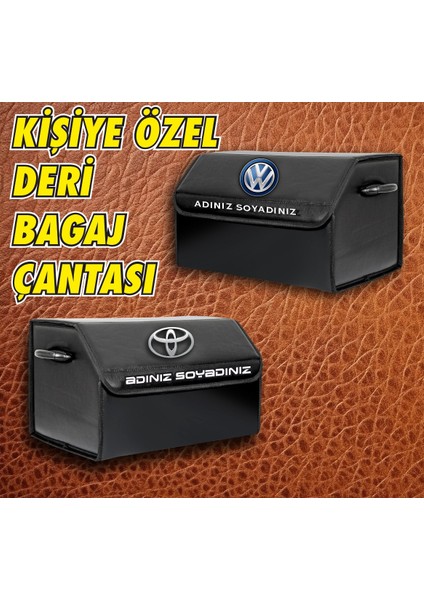 Kişiye Özel Deri Bağaj Çantası Oto Bagaj Düzenleyici Organizatör