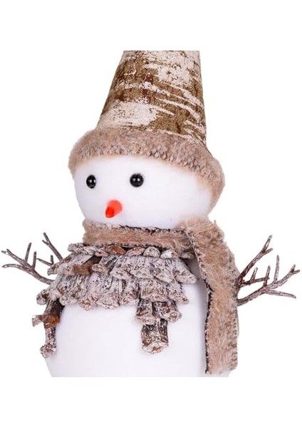 Yılbaşı Süsü Kardan Adam Yılbaşı Şapkalı Kahverengi-Beyaz 25,5X10X37 Cm. fiyatları