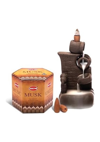 Tütsü Geri Akış Şelale Misk Kokulu 40 Konik Tütsü - Musk Backflow Incense Cones modelleri
