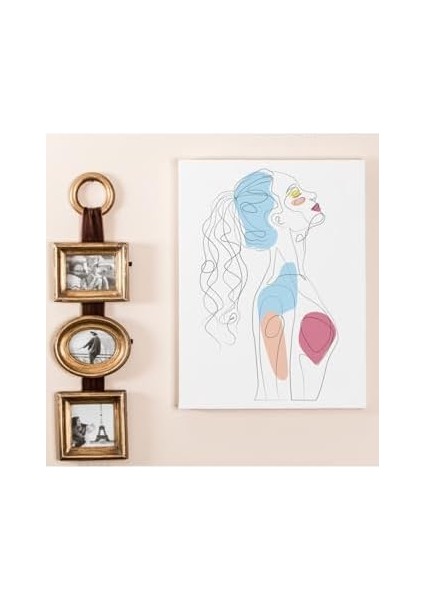Line Art Modern Tasarımlı 30X40 Kanvas Tablo - Dekoratif Duvar Tablosu fiyatları